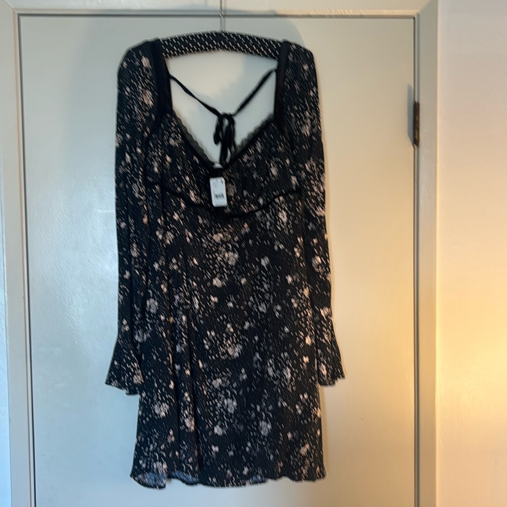 Free People Long Sleeve Floral Dress